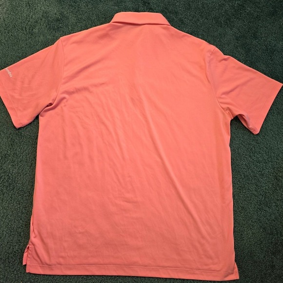 Columbia Golf Mens Polo XL Shirt Sunset Red Omni Drive Athletic Training Casual - Picture 8 of 8